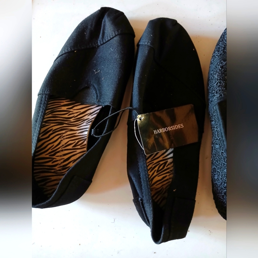 Womans Harborsides Black Loafers Slip-Ons Casual, NWT